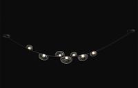 светильник подвесной crystal lux bosque sp7 l3000 black/transparent crystal lux 0270/207, доставка по Казахстану 
