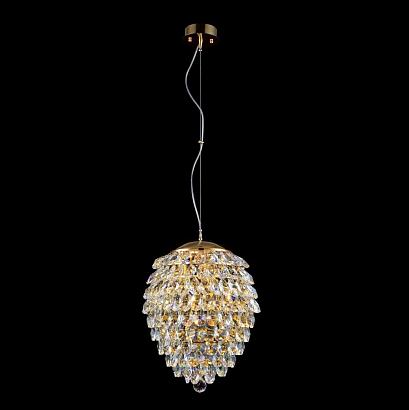 светильник подвесной crystal lux charme sp6 gold/transparent crystal lux 1374/206, доставка по Казахстану 