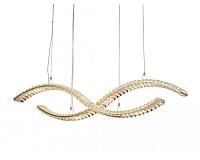 newport 8240 8242/110 gold , подвесной светильник, gold сlear crystal l110*16*h20.5/250 cm led strip 55w 3100k 6050lm, доставка по Казахстану 