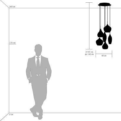 люстры подвесная люстра lightstar pentola 803067, доставка по Казахстану 