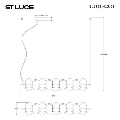 люстры sl6121.413.01 светильник подвесной st-luce talisman, доставка по Казахстану 