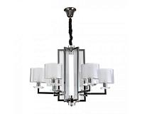newport 4400 4406+1/c black glossy , люстра, black glossy clear crystal clear glass d75*h53 cm e14 6*60w + led 2*5w, доставка по Казахстану 