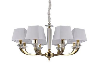люстры newport 11400 11408/c gold , люстра, gold clear crystal shade white d82*h45/150 cm e14 8*60w, доставка по Казахстану 