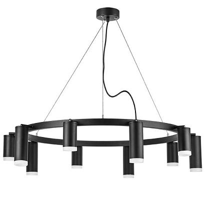 люстры lr0203758750 подвесной светильник rullo 10х50w gu10 черный (571020+214437-5+214487-5+202430-10), доставка по Казахстану 