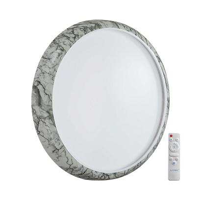 7638/EL COLOR SN Светильник пластик/бел. мрамор LED 70Вт 3000-6000K D510 IP43 пульт ДУ MRAMO WHITE