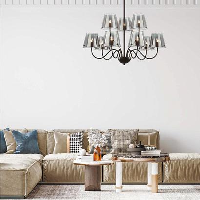 6570/12c  люстра потолочная smoky, доставка по Казахстану 