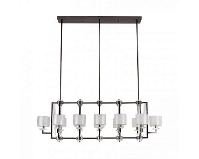 люстры newport 4400 4408+4/s black glossy , подвесной светильник, black glossy clear crystal clear glass l157*57*h52/160 cm, доставка по Казахстану 
