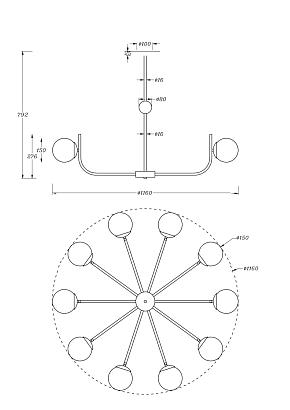 купить Люстра Maytoni MOD109PL-10BS в Алматы, svet.kz, доставка по Казахстану 