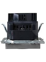 BRITE Роз. с з/к/ш 16А с USB A+A 3,1А РЮш10-2-БрА алюм. IEK 