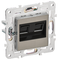 SKANDY Роз. комп. 2-ая RJ45 кат.5E SK-K03N никель IEK 