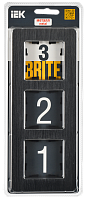 BRITE Рамка 3-мест. РУ-3-1-Бр металл черн. RE AL IEK 
