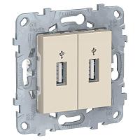 Розетка компьютерная USBx2 Schneider Electric Unica New NU542744 