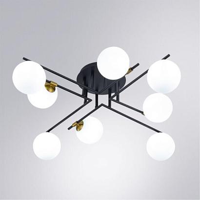 Потолочные Потолочная люстра Arte Lamp GEMINI A2243PL-8BK, доставка по Казахстану 
