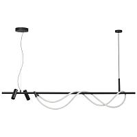 4391/40l hightech черный/металл/канат подвесной св-к ip20 led 40w 1580лм 4000k corda, доставка по Казахстану 