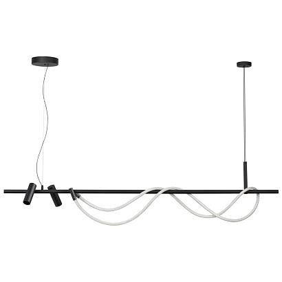 4391/40l hightech черный/металл/канат подвесной св-к ip20 led 40w 1580лм 4000k corda, доставка по Казахстану 