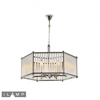 подвесная люстра ilamp rich p9509-6 nickel, доставка по Казахстану 