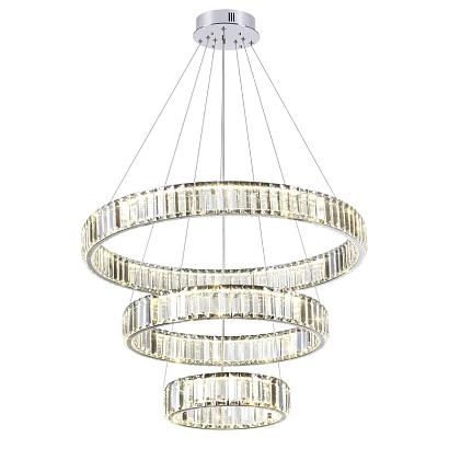 4930/88l l-vision odl24 000  хром/прозрачный металл/хрусталь люстра led 88w 4000k 10200лм vekia, доставка по Казахстану 