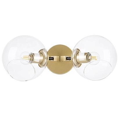 С 2 плафонами на стену 785623 (SB1374-2) Бра BETA 2x40W E27 ЗОЛОТО/ЧЕРНЫЙ (в комплекте), доставка по Казахстану 