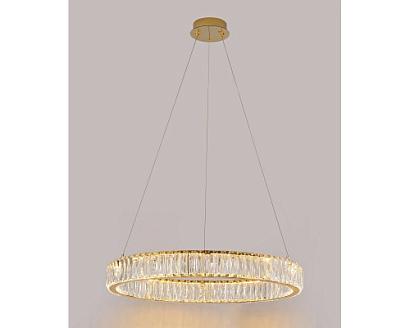 newport 8240 8240/60 gold  , подвесной светильник, gold сlear crystal d60*h7,6 cm led 36w 3100k 3960lm, доставка по Казахстану 