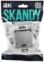 SKANDY Роз. з/к/ш кр. 16А IP44 SK-R11N никель IEK 