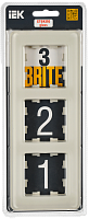 BRITE Рамка 3-мест. РУ-3-2-Бр стекло песчаный RE IEK 