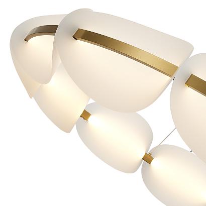 люстры sl1304.203.65 люстра подвесная st-luce золотистый/белый led 1*65w 3000k etoile, доставка по Казахстану 