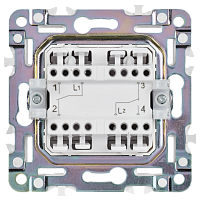 SKANDY Выключ. 2-кл. прох. 10А SK-V05Gr сер. IEK 