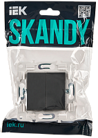 SKANDY Выключ. 2-кл. прох. 10А SK-V05T титан IEK 