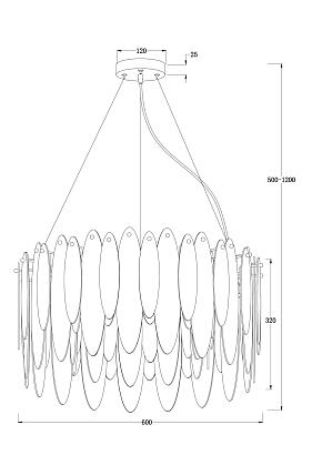 люстры подвесной светильник freya fr5217pl-08fg, доставка по Казахстану 
