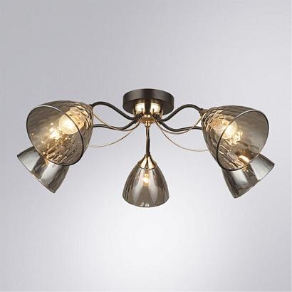 Потолочные Потолочная люстра Arte Lamp LILY A4366PL-5BK, доставка по Казахстану 