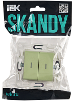 SKANDY Выключ. 2-кл. с инд. 10А SK-V09M мятн. IEK 