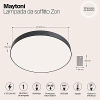 Дополнительная картинка Потолочный светодиодный светильник Maytoni Zon C032CL-L96B4K