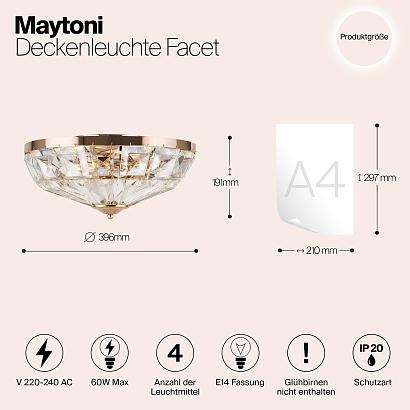 потолочный светильник maytoni mod094cl-04g, доставка по Казахстану 