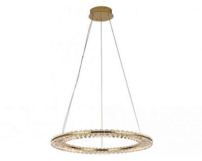 newport 8240 8241/600 gold new , подвесной светильник, gold сlear crystal d60*h3,3/250 см led strip 45w 3100k 4950lm, доставка по Казахстану 