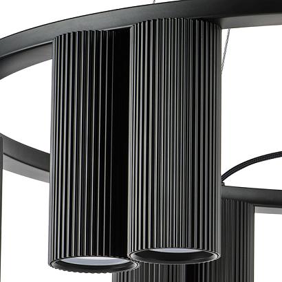 718127 (md2166-12a) люстра roma 12х28w gu10 (led) matt black (в комплекте), доставка по Казахстану 