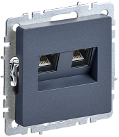 BRITE Роз. двойная RJ11+RJ45 кат.5E РК/Т12-БрМ мар. IEK 