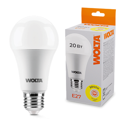 Лампа LED WOLTA 25Y65BL20E27 3000K купить в Алматы svet.kz
