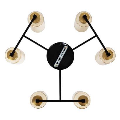 люстры потолочный светильник arte lamp leo a7027pl-6bk, доставка по Казахстану 