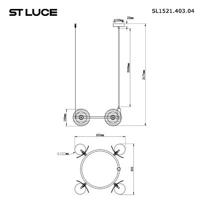 люстры sl1521.403.04 светильник подвесной st-luce , доставка по Казахстану 