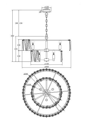 подвесная люстра maytoni puntes mod043pl-12ch, доставка по Казахстану 
