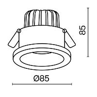 Дополнительная картинка Встраиваемый светильник Technical DL034-L12W4K-B