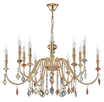 люстра crystal lux mercedes sp6+6 gold/color crystal lux 0951/312, доставка по Казахстану 