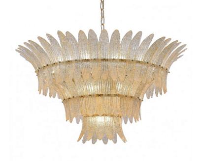newport   люстра, gold clear glass with light yellow sand d105.5*h50 cm e14 21*60w, доставка по Казахстану 