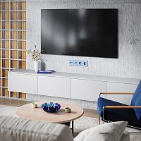 Дополнительная картинка Накладка для розетки TV+RJ45 кат. 6, S70 (деним)