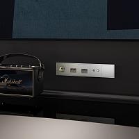 Розетка встраиваемая VOLTUM S70 с заземлением и защитными шторками, 16А, (шелк) VLS040204 