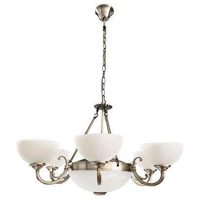 люстры подвесная люстра arte lamp windsor white a3777lm-6-2ab, доставка по Казахстану 