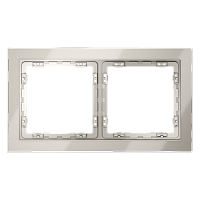 Рамка стеклянная VOLTUM S70 на 2 поста, (кашемир, стекло) VLS110203 