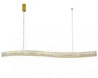 newport 8240 8243/150 gold new , подвесной светильник, gold сlear crystal l150*h7,6/250 cm led strip 42w 3100k 4200lm, доставка по Казахстану 