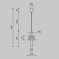 Дополнительная картинка Подвесной светильник Maytoni MOD255PL-01B3