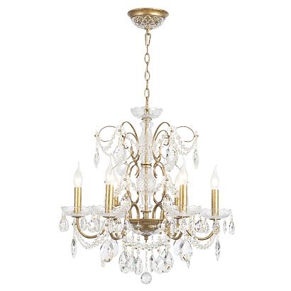 люстра crystal lux odelis sp6 gold crystal lux 2571/306, доставка по Казахстану 